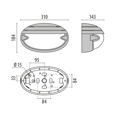 Performance in Light LED-Wandleuchte 3000K 3100153