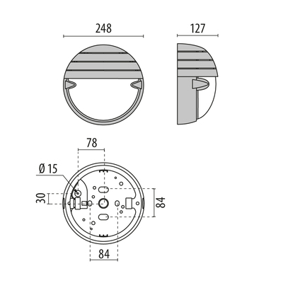 Performance in Light LED-Wandleuchte 3000K 3100169