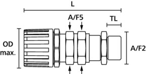 HellermannTyton KS-Verschraubung IP68 HGL42-SCG-M40