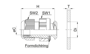 Jacob Kabelverschraubung M25x1,5, RAL9005 K341-1025-02