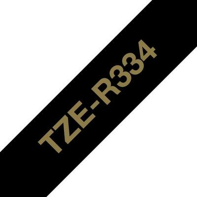 Brother Textilbänder 4m/12mm sw/gold TZe-R334