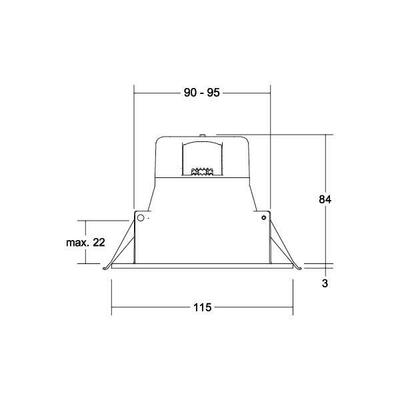 Brumberg Leuchten LED-Einbaudownlight 3000K/4000K/5700K 32026073