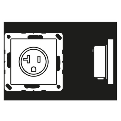 Jung Steckdose aluminium 20A 125V Schutzkont. A 521-20 AL