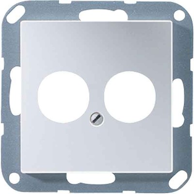 Jung Abdeckung aluminium für 2 Kleinst.Dosen A 562-2 AL