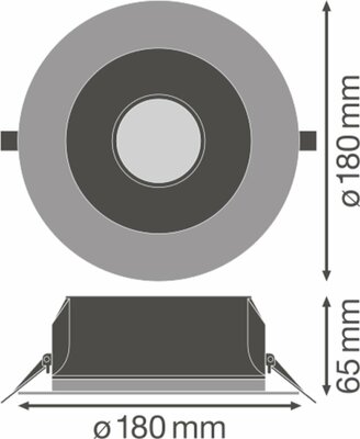 Ledvance LED-Downlight 4000K UGR19 DLUGRDN155PFM14W840