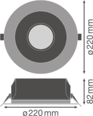 Ledvance LED-Downlight 3000K DALI UGR19 DLUGRDN195PFM21W830D