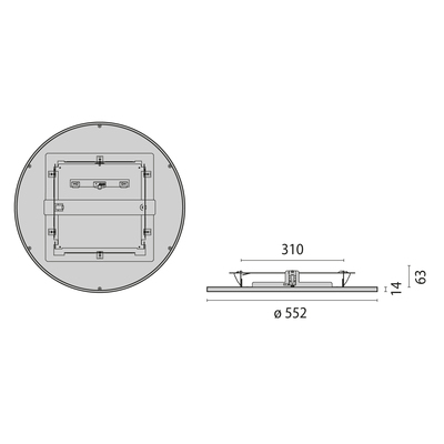 Performance in Light LED-Einbauleuchte 3000K DALI 8555591516310