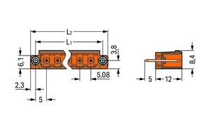 WAGO GmbH & Co. KG THT-Stiftleiste Lötstift 1,2x1,2mm,gerade,or 231-376/108-000