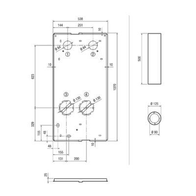 Maico Aufputz Rohbaumontage-Set WS 75 RSAP