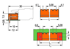 WAGO GmbH & Co. KG THT-Stiftleiste Lötstift 1,2x1,2,abgew.,or 231-567/001-000
