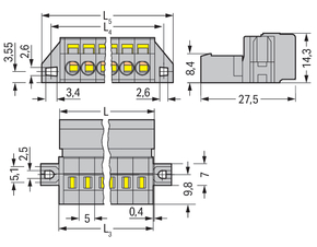 WAGO GmbH & Co. KG 1-Leiter-Stiftleiste CAGECLAMP,2,5mm²,gr 231-603/019-000