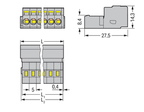 WAGO GmbH & Co. KG 1-Leiter-Stiftleiste CAGECLAMP,2,5mm²,gr 231-603/032-000 WAGO GmbH & Co. KG 1-Leiter-Stiftleiste CAGECLAMP,2,5mm²,gr 231-603/032-000