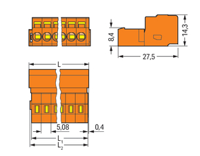 WAGO GmbH & Co. KG 1-Leiter-Stiftleiste CAGECLAMP,2,5mm²,or 231-639