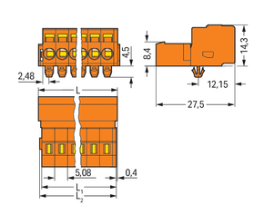 WAGO GmbH & Co. KG 1-Leiter-Stiftleiste CAGECLAMP,2,5mm²,or 231-641/018-000
