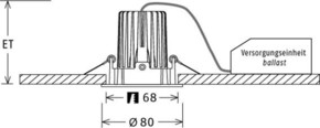LTS Licht&Leuchten LED-Einbaustrahler silber 3000K VTRXS 10.0530.25 si