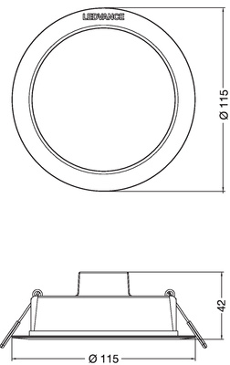 Ledvance LED-Downlight IP44 865 DLIP44DN1158W865WT