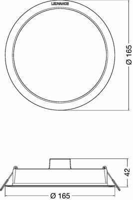 Ledvance LED-Downlight IP44 830 DLIP44DN16513W830WT
