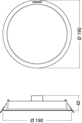 Ledvance LED-Downlight IP44 840 DLIP44DN19018W840WT