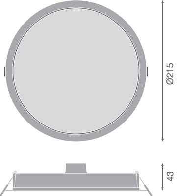 Ledvance LED-Downlight IP44 830 DLIP44DN21530W830WT