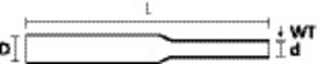 HellermannTyton Schrumpfschlauch 2:1 TFE2-2-1220-PTFE-CL