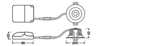 Ledvance LED-Einbaustrahler 930, dim, si SPADJP8W930PSDIP20SI