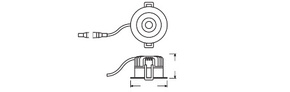 Ledvance LED-Einbaustrahler 927, dim, schwarz SPFIXP8W927PSDIP44BK