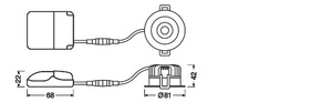 Ledvance LED-Einbaustrahler IP65 930, dim, weiß SPFPFIXP8930PSDIP65W