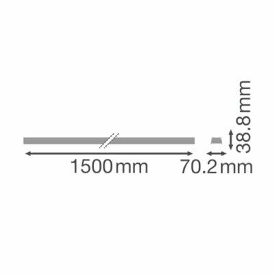 Ledvance Tragschienenprofil 8-pol. 1500, 8P, END TRUSYSFLPR.15008PEND