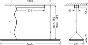 Trilux LED-Hängeleuchte 830, DALI 2360H2 PW19 #7789951