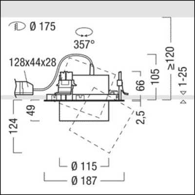Zumtobel Group LED-Einbaustrahler 940 VIV2-R L #60716232