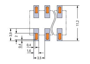 WAGO GmbH & Co. KG SMD-Leiterplattenklemme Drücker,1,5mm²,sw 20861103700000900000