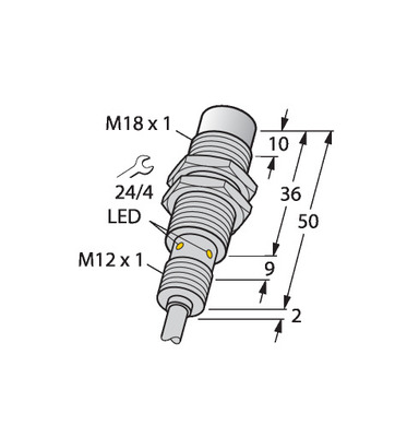 Turck Sensor induktiv NI15U-EM18WD-AP6X