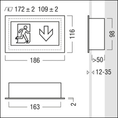 Zumtobel Group LED-Rettungszeichenleuchte ARTSIGN75PMRWE8DSR