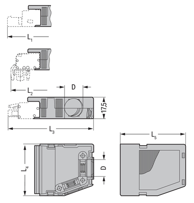 WAGO GmbH & Co. KG Zugentlastungsgehäuse 2-teilig,orange 232-640
