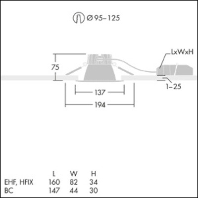 Thorn LED-Downlight 840 CETUS3S800-840EHFRWH