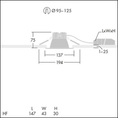 Thorn LED-Downlight 840 CETUS3S800-840HFRWH