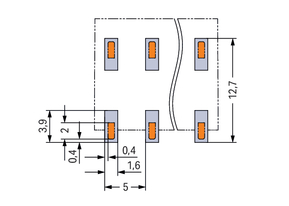 WAGO GmbH & Co. KG SMD-Leiterplattenklemme Drücker,1,5mm²,sw 20863205700000900000