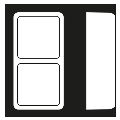 Jung AP-Kappe 2-fach alpinweiß angeformter Rahmen CD 582 A WW