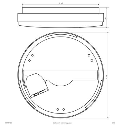 EVN Lichttechnik LED-Anbauleuchte CCT Switch AP27250125S
