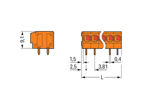 WAGO GmbH & Co. KG Leiterplattenklemme 1,5mm² 235-106/330-000