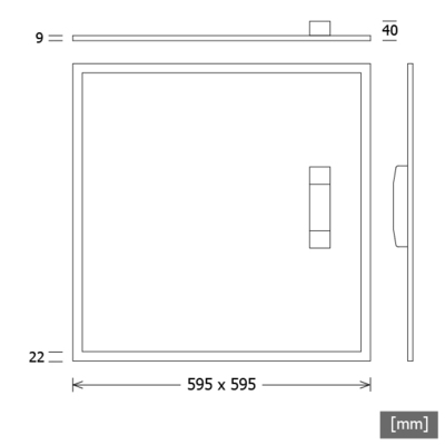 LTS Licht&Leuchten LED-Panel M600 830 DALI FYR104.0600.830DALIw