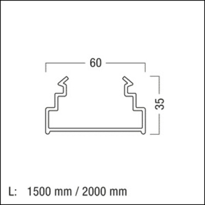 Zumtobel Group Abdeckstreifen schwarz TECTONTAK-GP1997PPBK