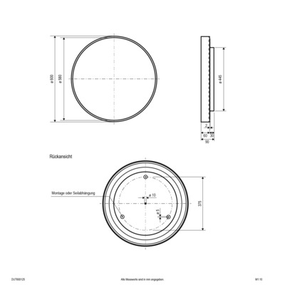 EVN Lichttechnik LED-Anbauleuchte CCT Switch DUT600125