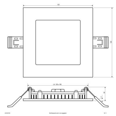 EVN Lichttechnik LED-Einbaupanel LDQ120125