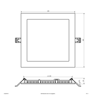 EVN Lichttechnik LED-Einbaupanel LDQ220125