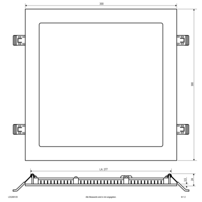 EVN Lichttechnik LED-Einbaupanel LDQ300125