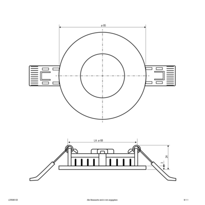 EVN Lichttechnik LED-Einbaupanel LDR080125