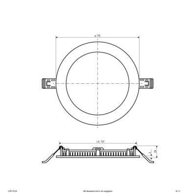 EVN Lichttechnik LED-Einbaupanel LDR170125