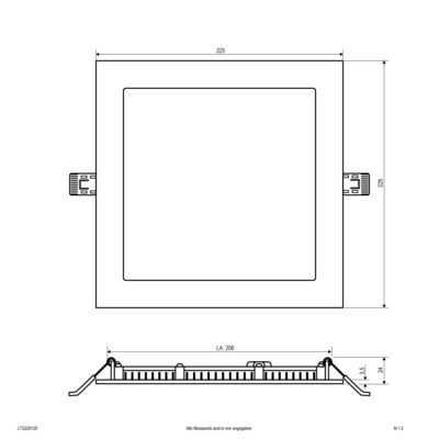 EVN Lichttechnik LED-Einbaupanel LTQ220125