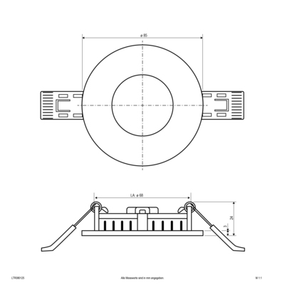 EVN Lichttechnik LED-Einbaupanel LTR080125